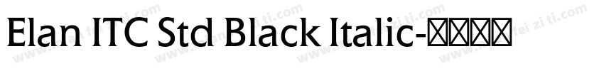 Elan ITC Std Black Italic字体转换
